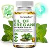 Kenofor Olio di Origano Capsule Morbide, 6.000 mg, con Olio di Semi di Nigella, Carvacrolo Timochinone, 120 Capsule