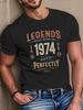 1974 Limited Edition Retro Theme Print Soft and Trendy Short Sleeve T-and Kids Tshirt for Those Born In 1974 Men's T-and Kids Tshirts for Summer
