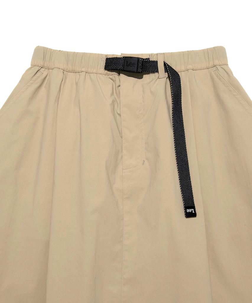 LEE Women Nylon Belted Long Skirt Beige