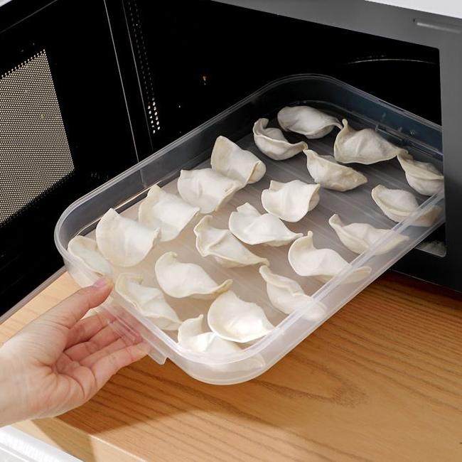 WTEMPO Organizzatore per gnocchi impilabile per conservazione del freddo PP Comodo utilizzo Organizzatore per frigorifero Forniture da cucina