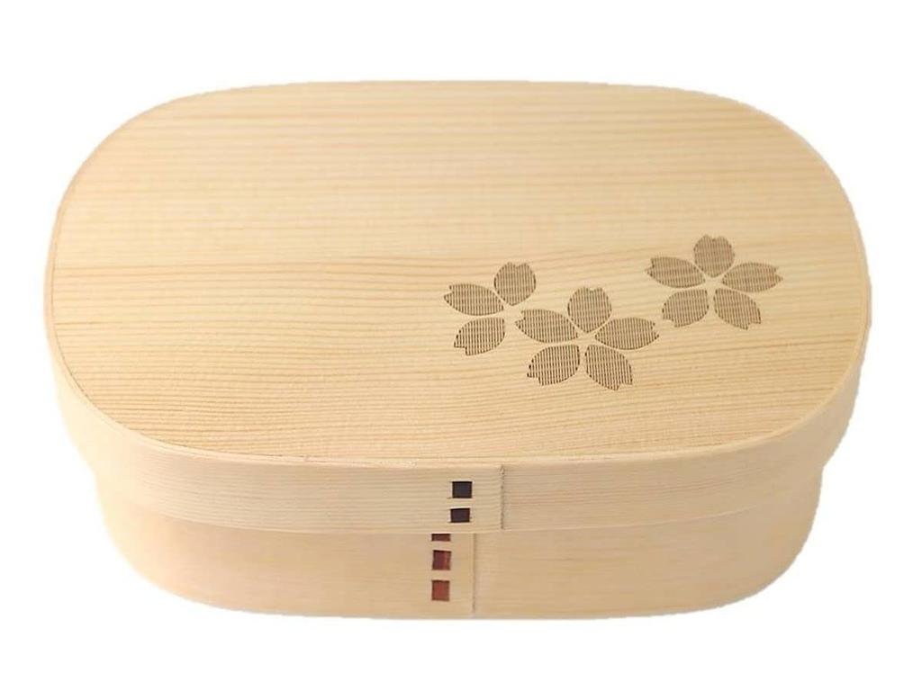 Magewappa Bento X X Natural Current Model J-kitchens Box, 18.3cm 12.5cm 6cm, 700ml, White,