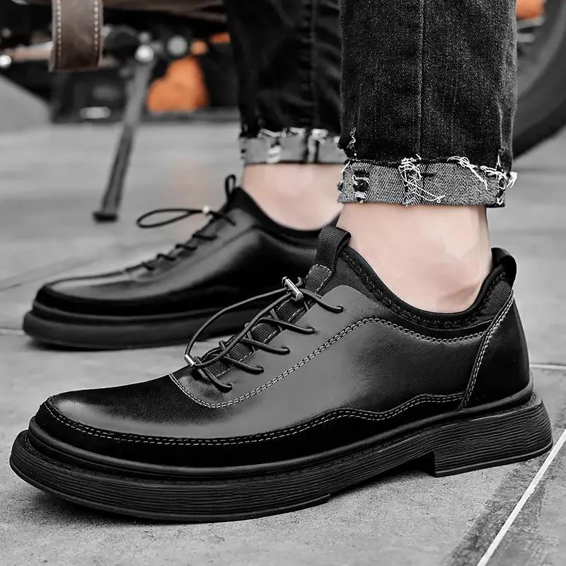 Men's Classic Lace Up Leather Shoes Formal Dress Shoes Derbies