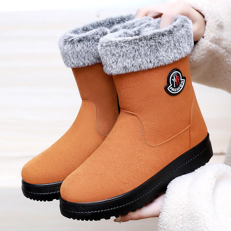 Shoes Women's Shoes Polyurethane New Cotton Shoes Piled Thickened Snow Boots Boots Cold-proof and Warm Boots