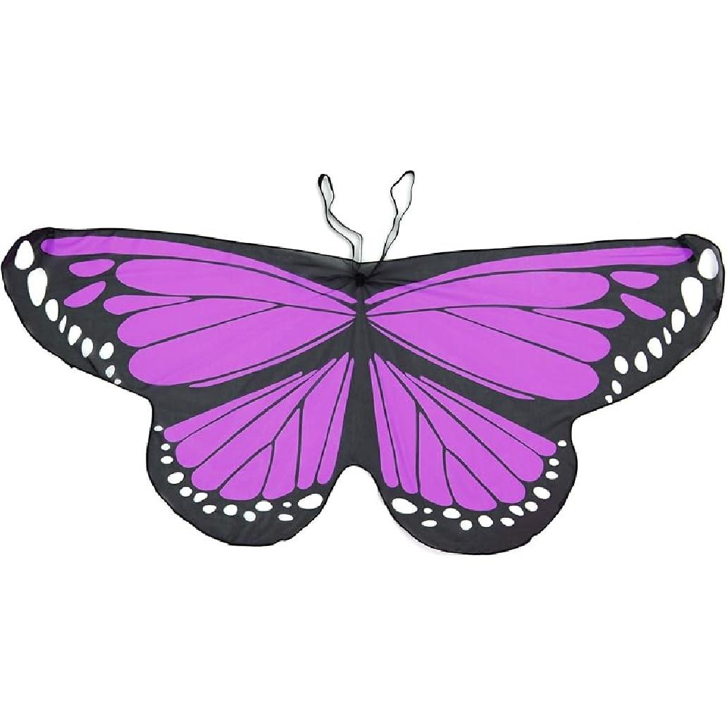 CISMARK Kids Monarch Butterfly Wings Costume for Halloween Party One Size фиолетовый