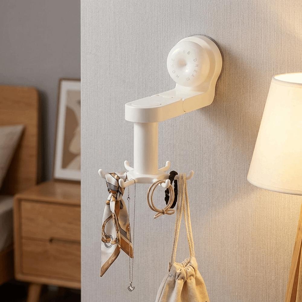 Space-Saving Kitchen Rotating Hook Six-Claw Suction Cup Hook Home Organization