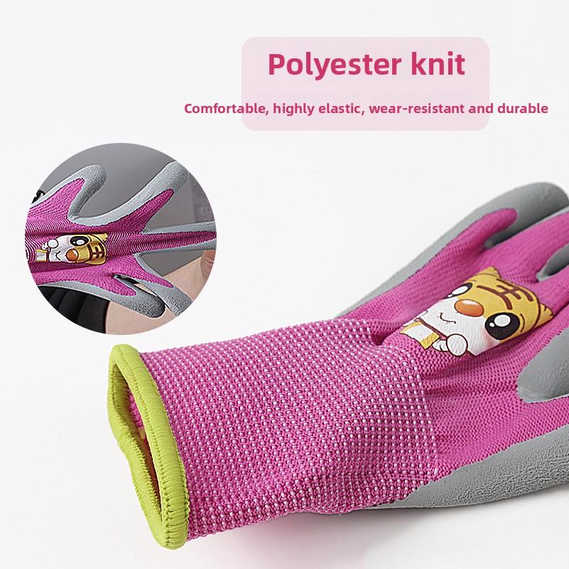 Dziecięce Rękawice Ogrodnicze z Kreskówkowym Wzorem, Do Zbioru Ogrodowego, Kopania i Sadzenia, Do Jazdy na Rowerze, Jazdy na Rolkach, Odporne na Zużycie i Rozdarcie Rękawice Ochronne