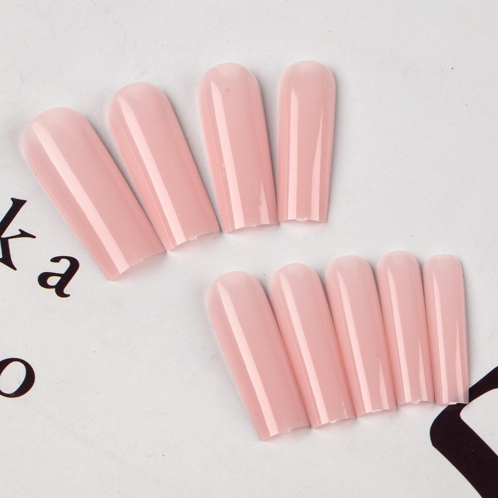 600 Pieces Of Seamless Transparent Extended Square Nail Pads, Full Stickers Of Fake Nails, Natural Color Wearing Nail Generation