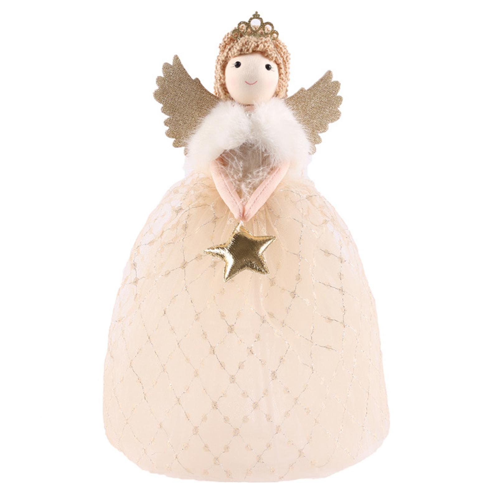 10-дюймовая плюшевая фигурка ангела, украшение, элегантная фигурка ангела, украшение для рождественской елки, рождественское украшение для дома, вечеринки