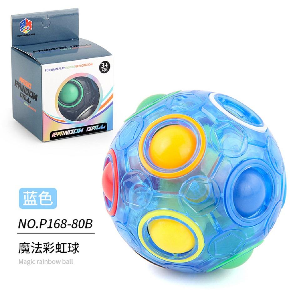 Creative Unique Magic Rainbow Ball Puzzle Relieving Toys 12 Hole Rainbow Ball Press Fun Ball Anti Anxiety Stress Relieving Toys