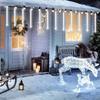 EU Plug Meteor Shower Led Fairy String Lights Street Garlands Party Decorations for Holiday Halloween Wedding Birthday Christmas