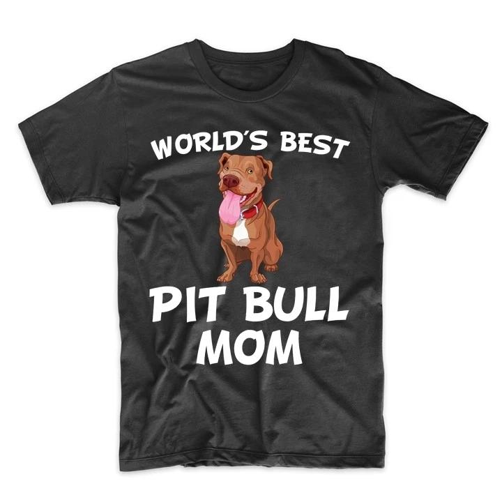 World s Best Pit Bull Mom Dog Owner T-Shirt M