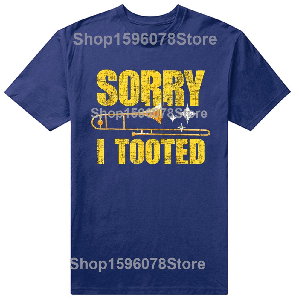 Funny Retro Sorry I Tooted Trombone Trombonist Music Player TShirt Unisex Tshirt Graphic Tees Unisexs Clothing Streetwear S