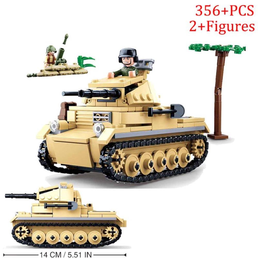 Militär ww2 Kanone Sturmpanzer Kampfpanzer Auto LKW Armee Waffe Bausteinsets Modell König Kinderspielzeug Geschenk