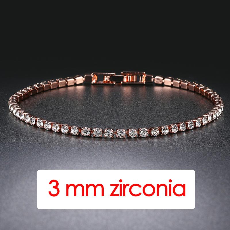 Hip Hop Iced Out 3/4/5mm Crystal Tennis Bracelet for Men Homme Punk Zirconia Women's Chain On Hand Streetwear Trendy Jewelry
