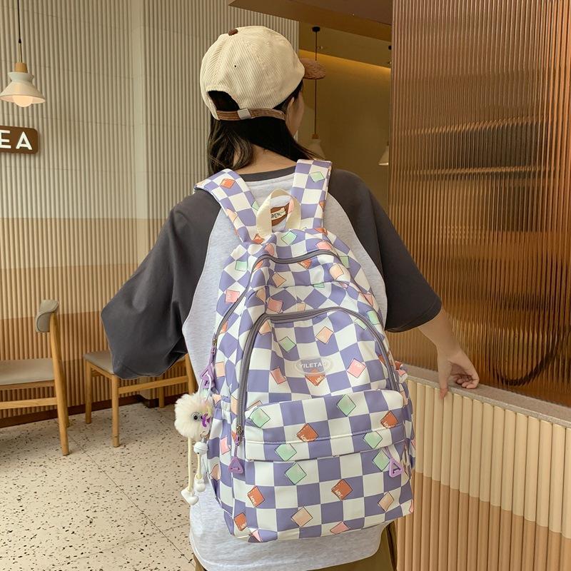 Маленький свежий цветовой подбор литературный холст студенческая школьная сумка корейская версия большая вместимость рюкзак для ученика средней школы