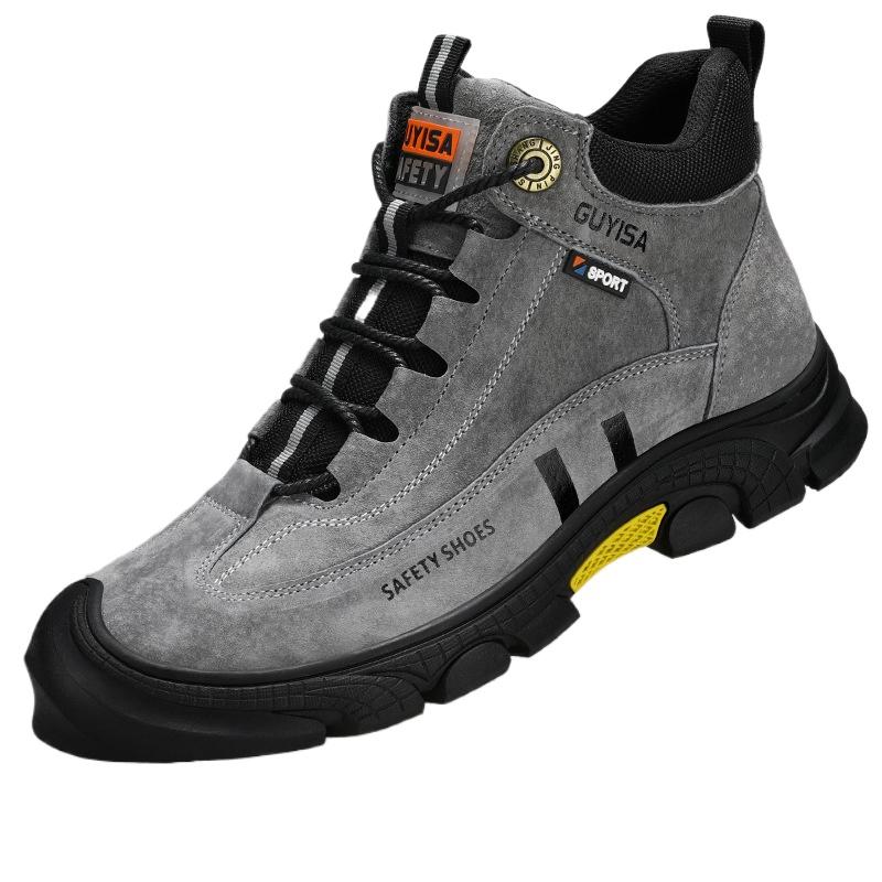 Hot-selling Safety Shoes for Men, Anti-smashing and Anti-piercing Four-season Shoes, Light and Comfortable, High-top Labor Insurance Shoes for Men