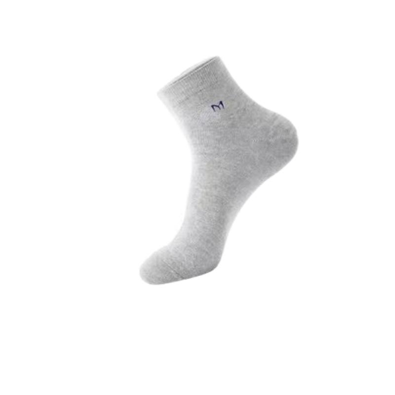7A Antibacterial Xinjiang Cotton Mid-Calf Men's Socks - Odor-Resistant, Sweat-Absorbent, Breathable, Ideal for All Seasons.