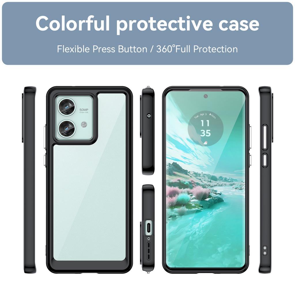 For Motorola Edge 40 Neo 5G Case Anti-scratch TPU+Acrylic Cellphone Back Cover