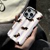 Sausage dog striped pattern 2-in-1 phone case suitable for iPhone 17 16 15 14 13 12 11 Pro/Max/Plus anti drop and shockproof