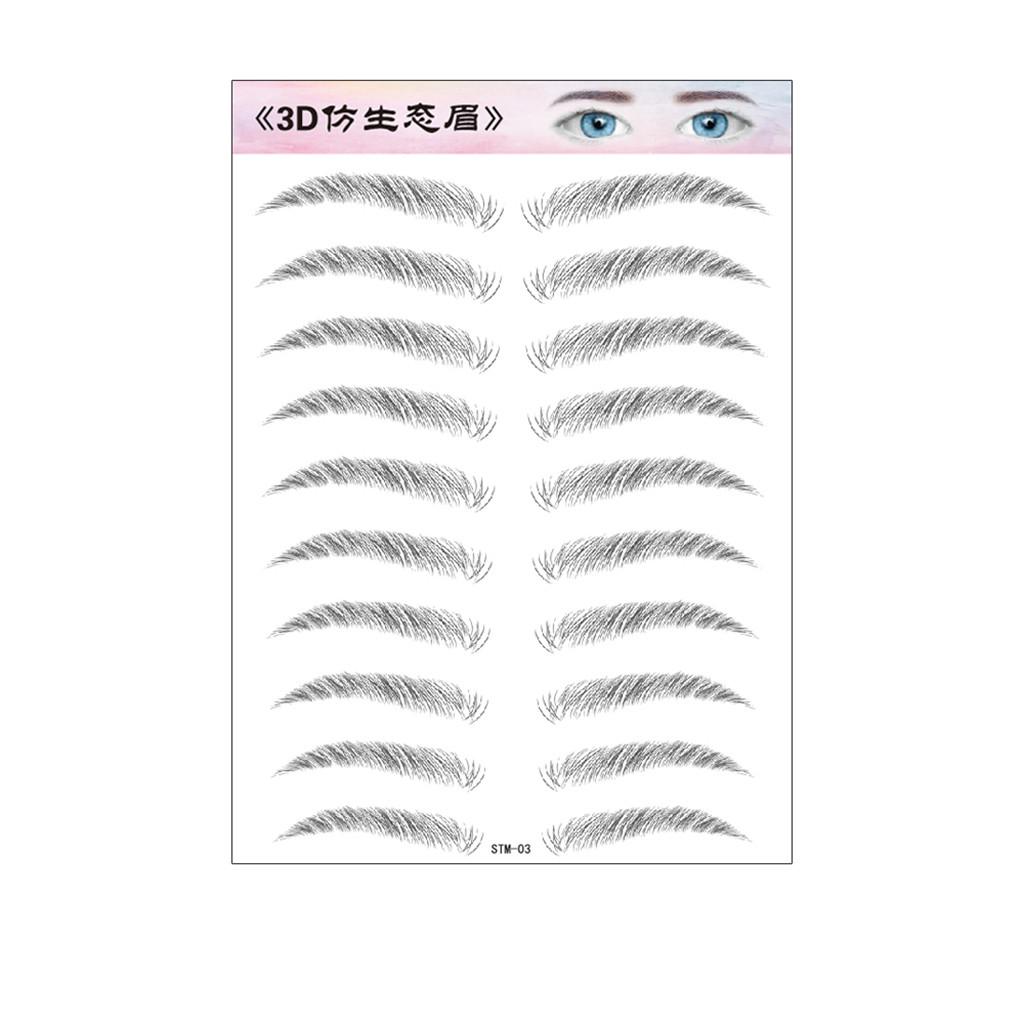 

6D волосы, похожие на настоящие брови, уход за волосами, формирователь бровей, макияж, наклейка для бровей разноцветный