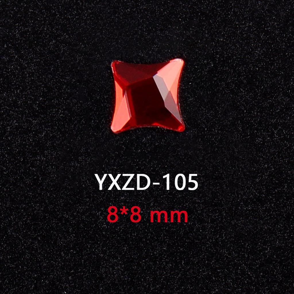 1440 Glas Diamanten mit flachem Boden, Große Rote Spezialgeformte Nagelkunst-Diamanten, DIY Trage-Nagel-Accessoires, Materialien, Spezialgeformte Diamanten