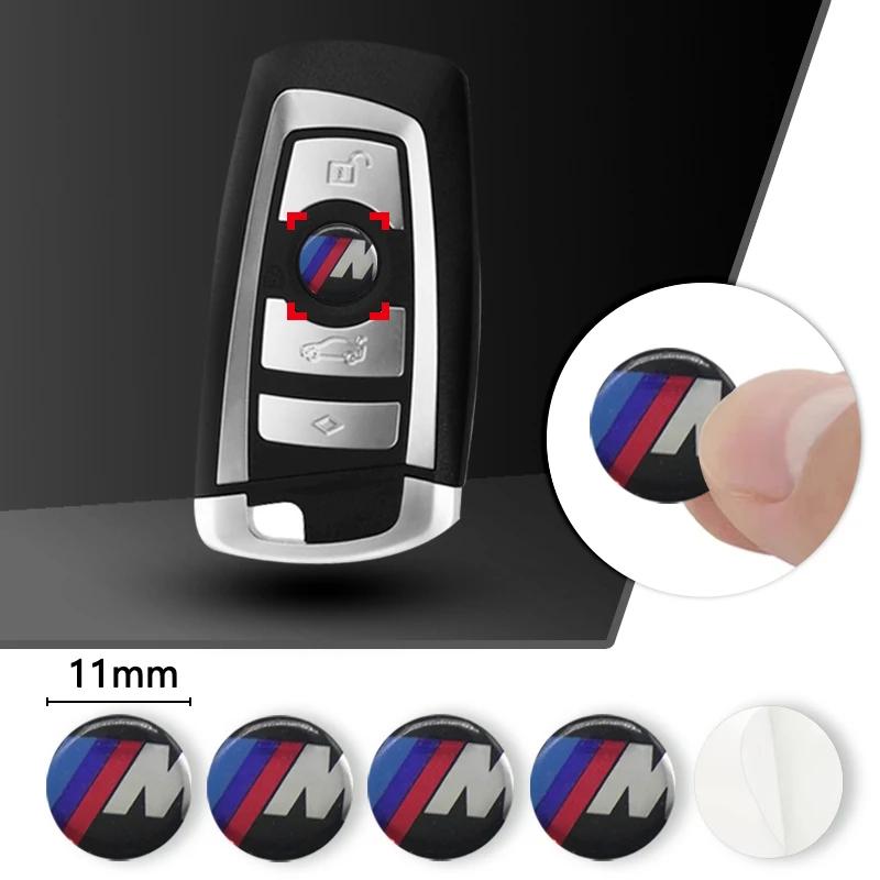BAFB2 New 2025 11/14mm Car Remote Key Fob Emblem Badge Radio Button Sticker For BMW 50th E46 E90 E49 F30 F80 E36 E46 E93 E92 F34 F31 G