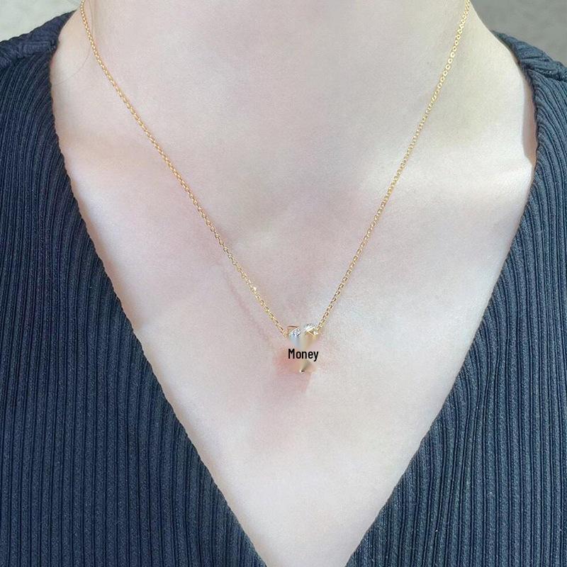 Shangjia 2025 Diamond Cross Cylinder Necklace - Elegant & Versatile Fashion Statement