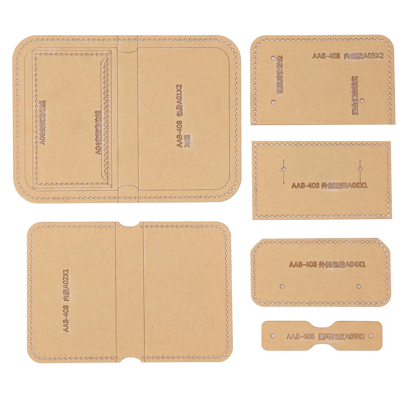 6 шт. Акриловый шаблон Молния Ключница Кошелек для монет DIY Ручная работа Кожаный узор Форма Ремесло