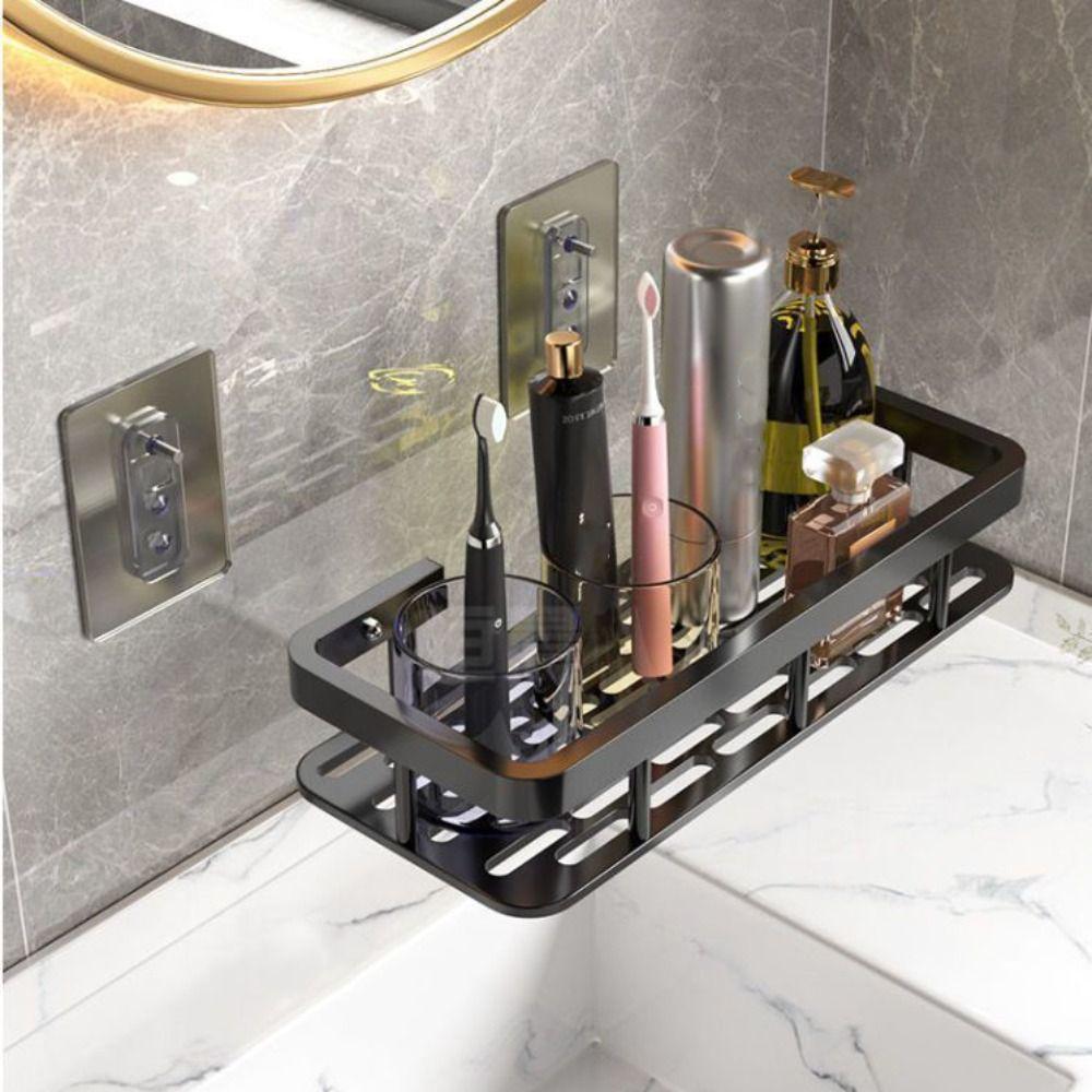 Aluminum Bathroom Storage Shelves Wall Mount Shower Shelf Multi-function Shower Organizer  Bathroom