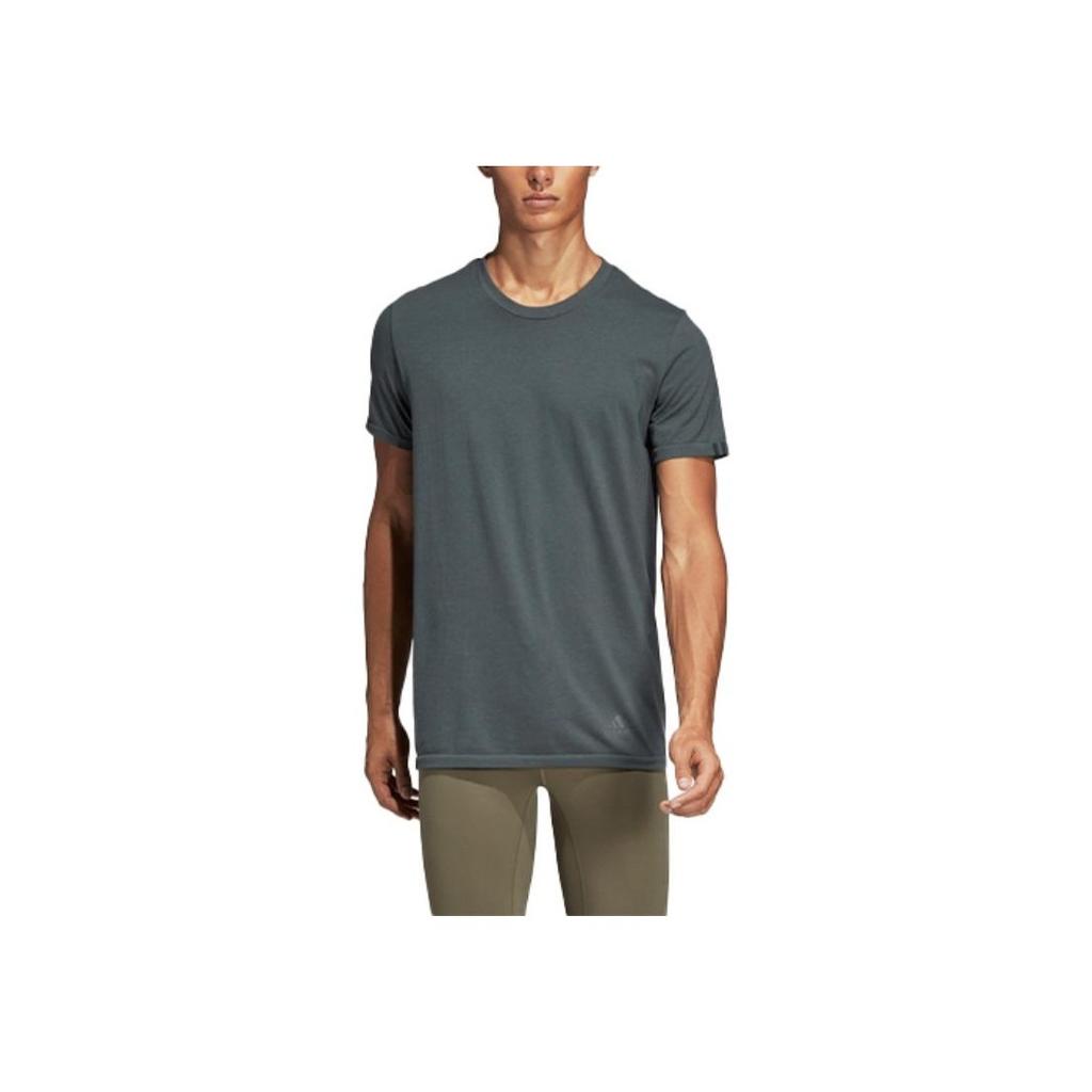 Adidas Running Training Fitness Short Sleeve Crew Neck T-Shirt Men Tops Green DX2144