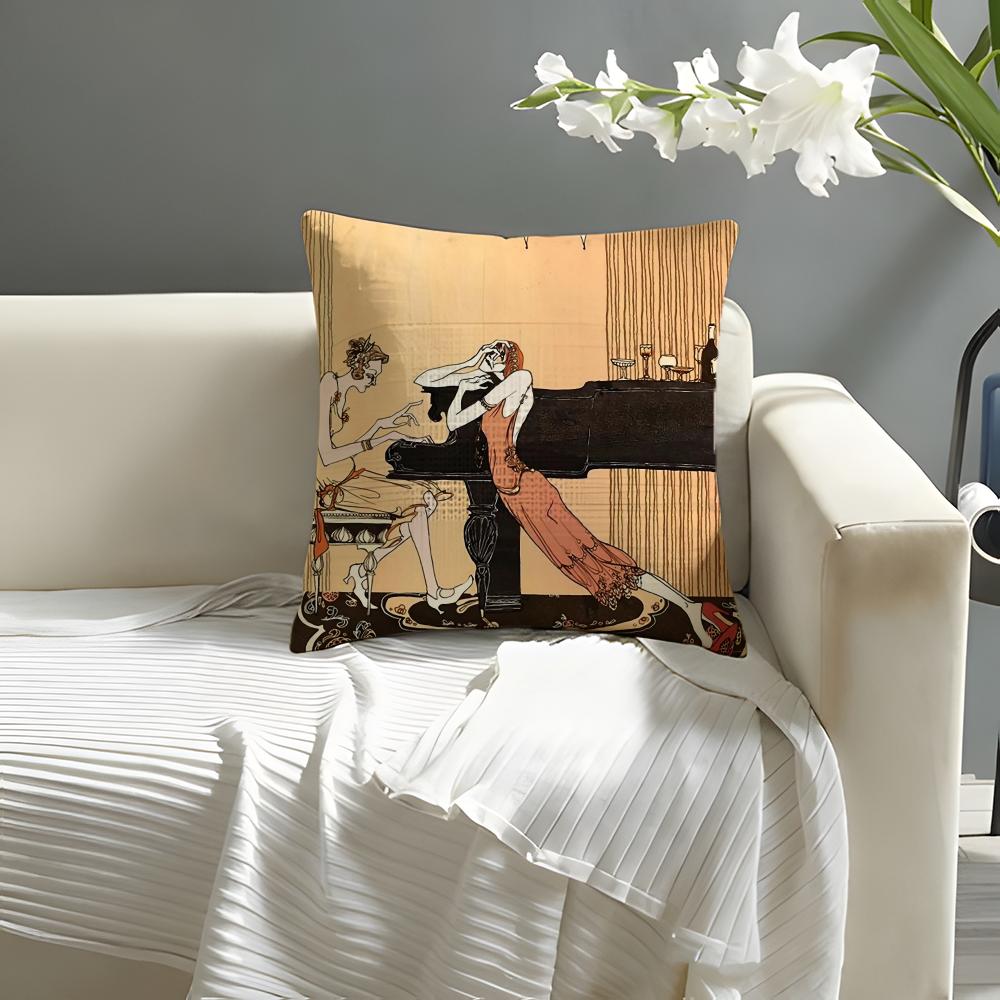 The Strange Stories Cool Pillow Case Natural Linen Organic Fabric DoubleSided Printing Sofa Home Decor Cushion Cover