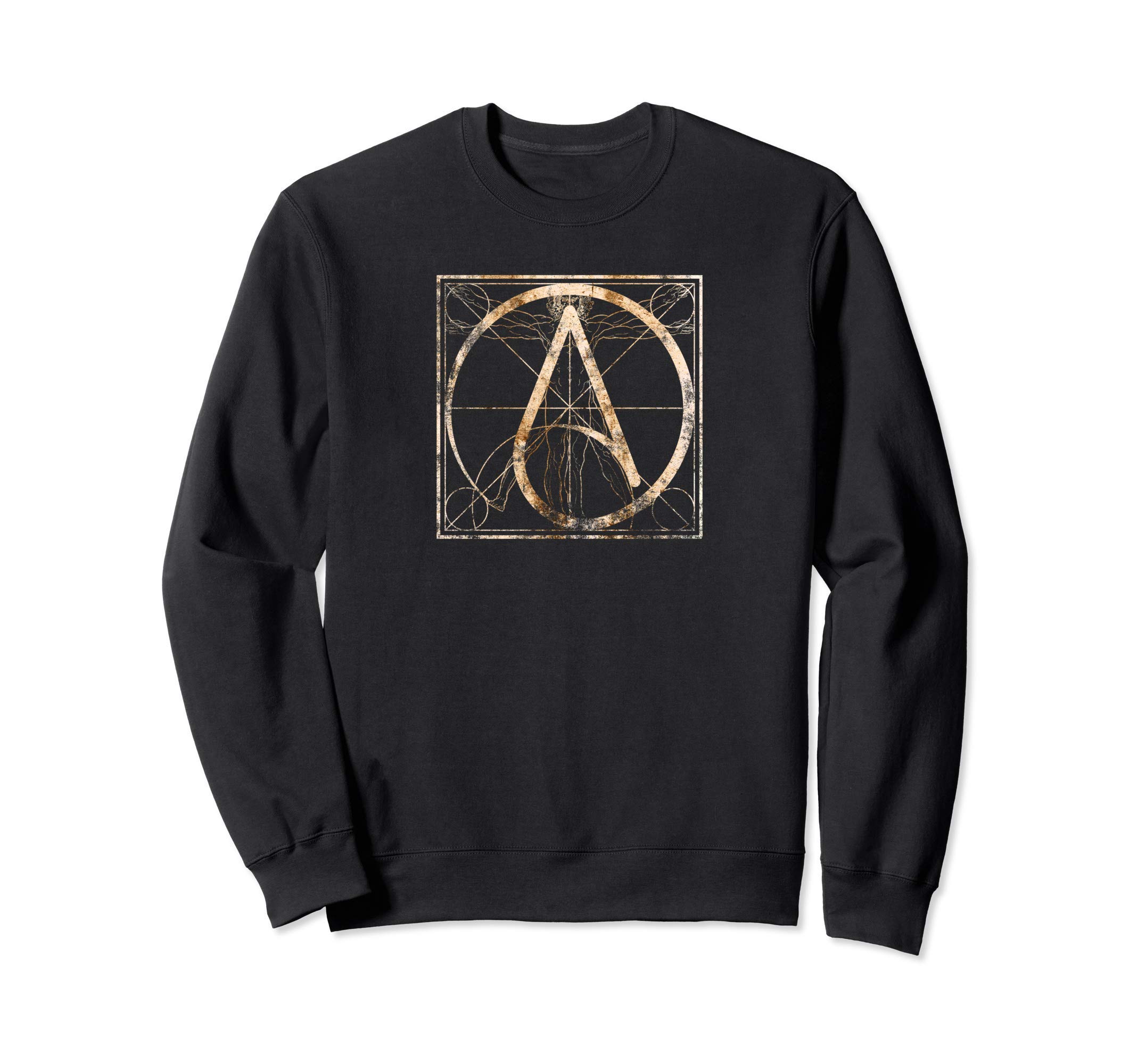 Atheist symbol: Distressed Da Vinci Vitruvian Manstyle Trainer