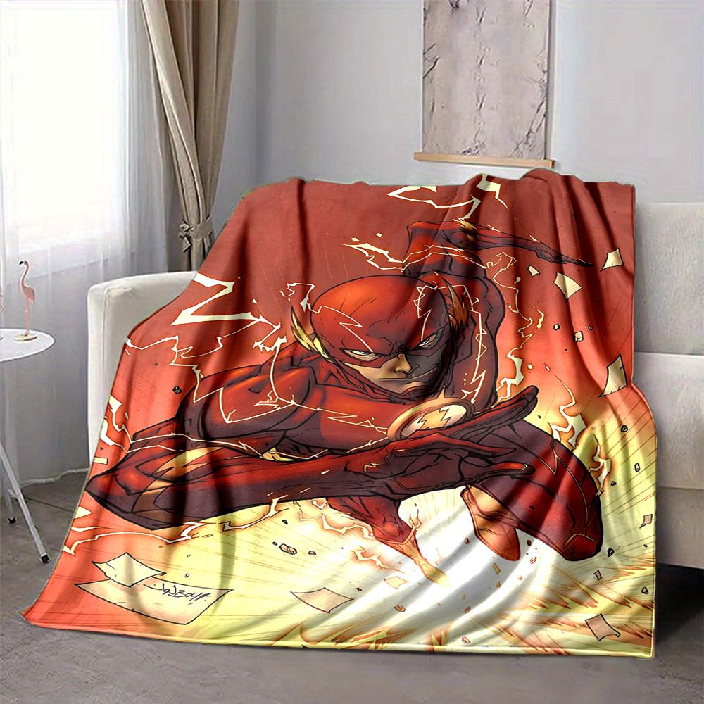 1pc Flash, Speed Force Blanket Polyester Fiber, All Season Comfort for Sofa, Bed, Office, Car, Camping Ideal Home Decor & Gift, Office Comfort