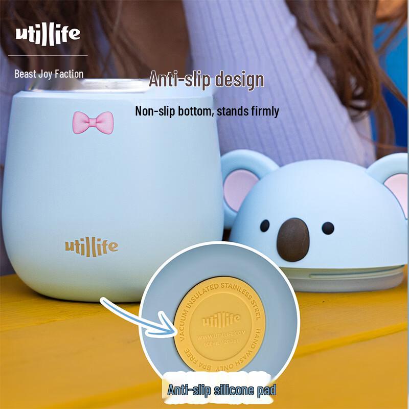 Utillife Barattolo Termico per Alimenti in Acciaio Inossidabile 316L con Disegni di Animali