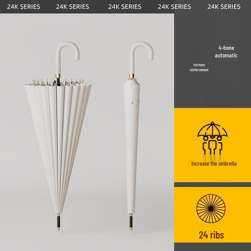 

Xiao Bu Sen Lin 24-Rib Automatic Curved Handle Umbrella