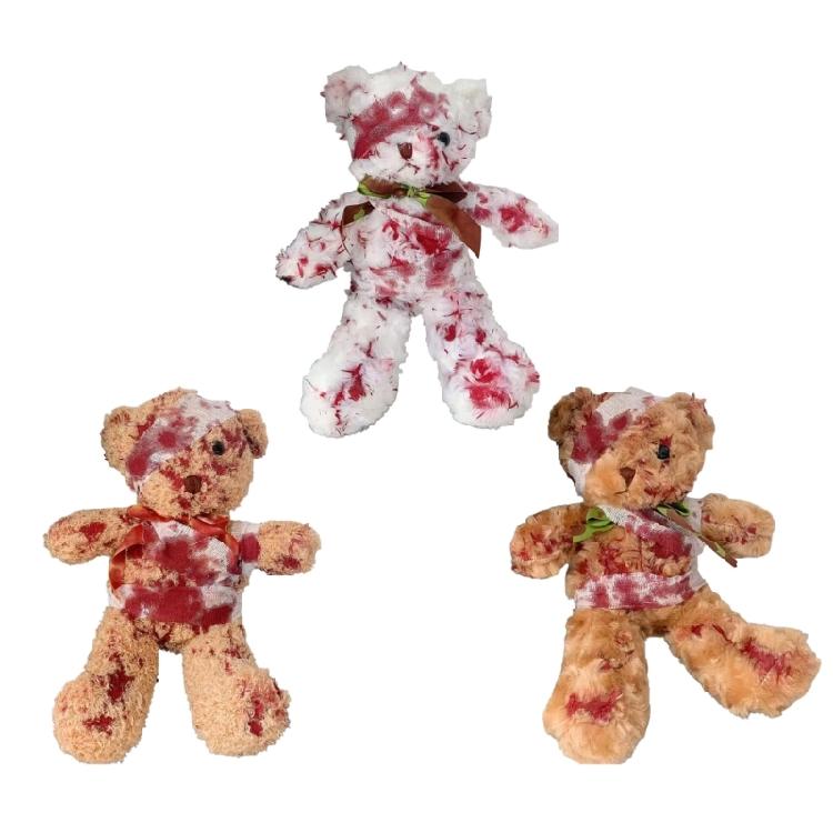 Bear Pendant Disturbing Blood Splattered Small Bear PP Cotton Fabric Texture Suitable for Dark Theme Parties Decorating