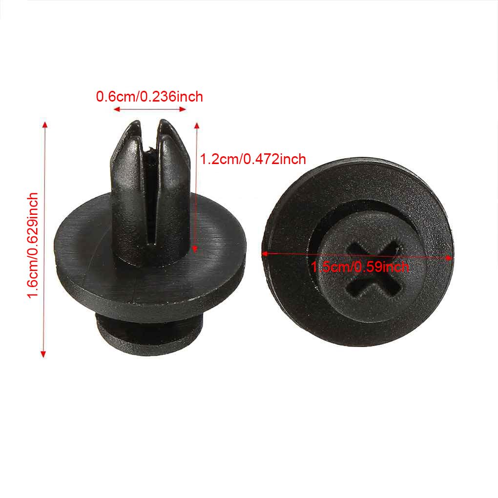 Generic 50 Universal Car Fender Retainers Plastic Clips Fasteners Rivets Fastening Push Pins Auto Accessories Pack