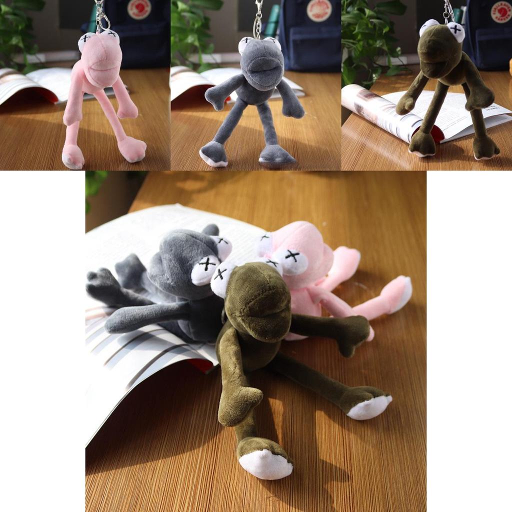 Plush Long Legged Frog Toy Keychain With Pp Cotton Filling For Kids And Collectors