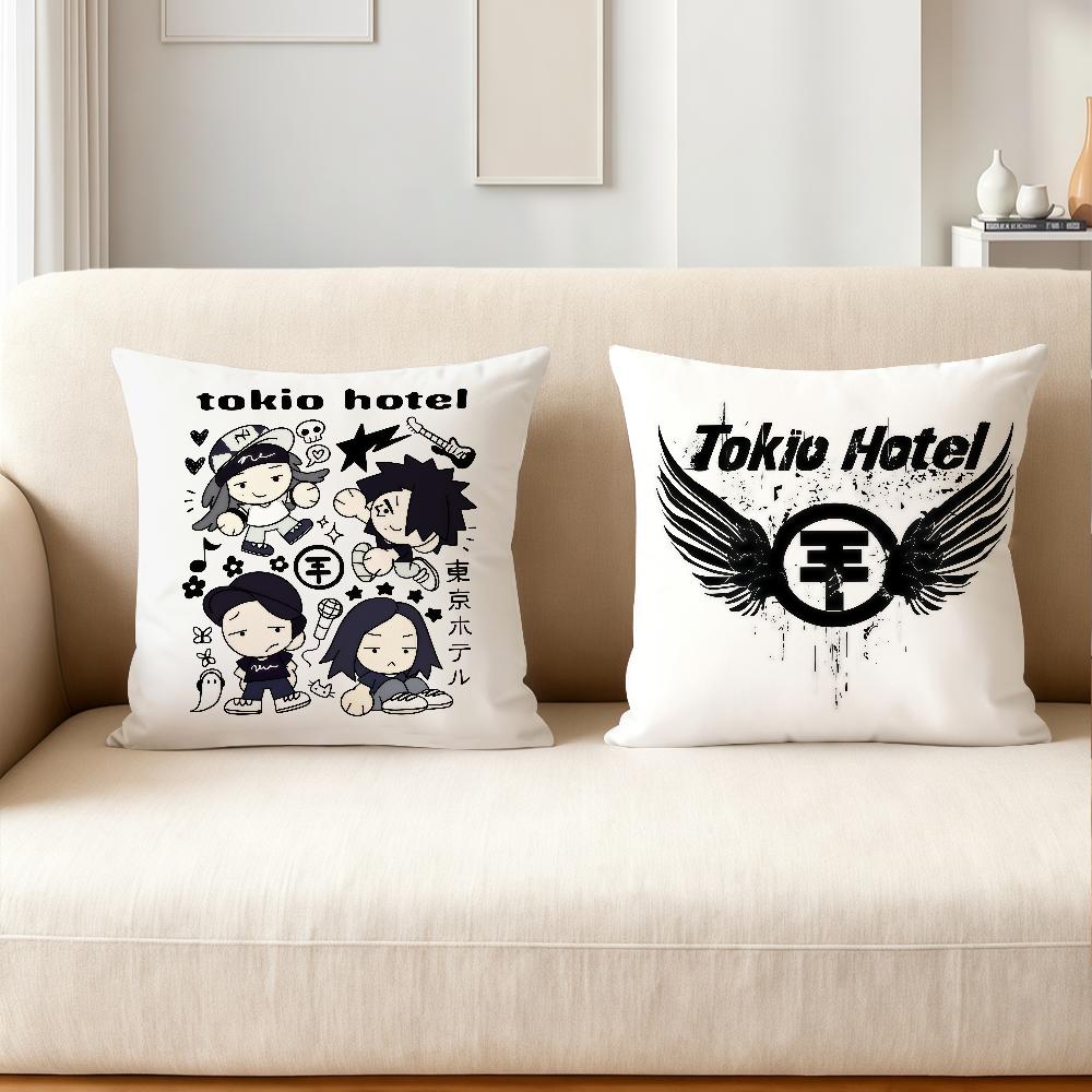 Rock Band T-Tokio H-Hotel Pillow Case Applicable Space For Guest Rooms Interiors Cars Office House Decoration