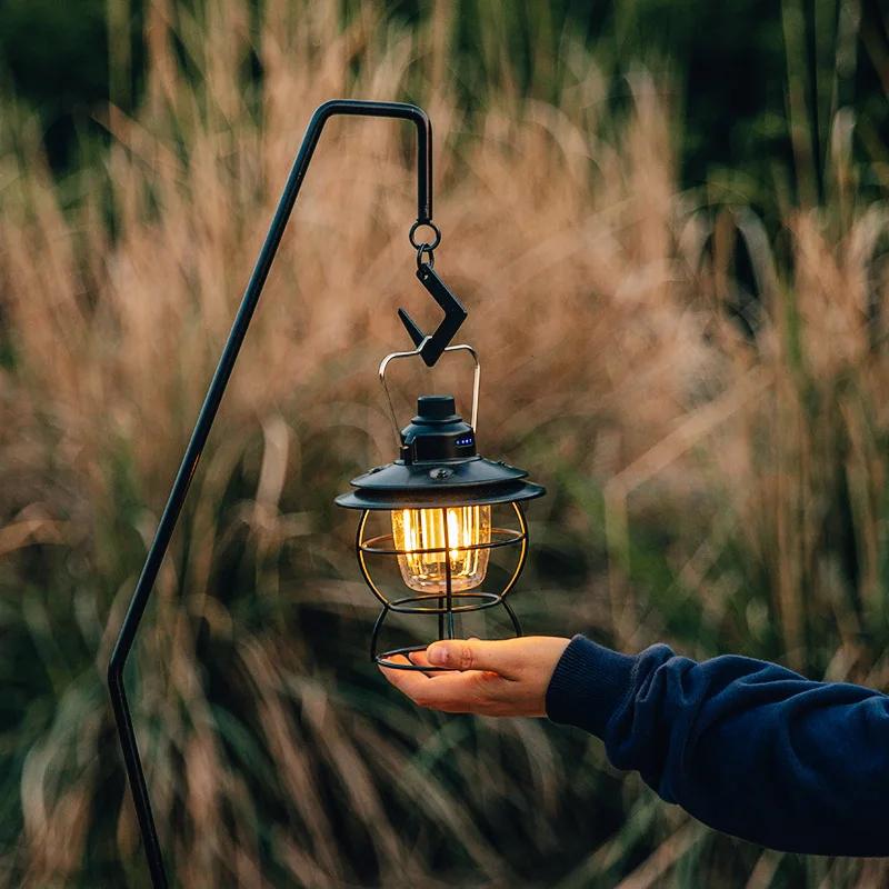 Retro Outdoor LED Light Three Modes Of Energy-saving Lighting Portable Waterproof And Dustproof Camping Light