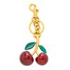 1/2Pcs Keychain Holder Cherry Leaves Charm Keyring Fade-resistant Alloy Key Ring Backpack Car Accessory