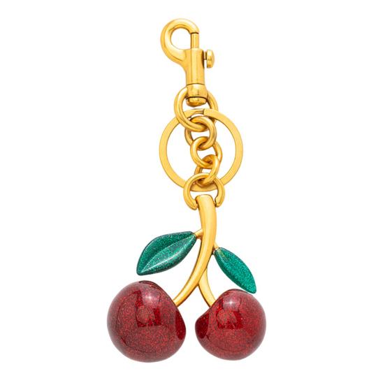 1/2Pcs Keychain Holder Cherry Leaves Charm Keyring Fade-resistant Alloy Key Ring Backpack Car Accessory