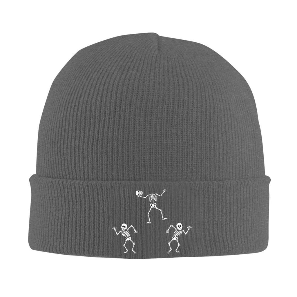 Dancing Skeleton Funny Warm Knitted Cap Fashion Bonnet Hat Autumn Winter Outdoor Beanies Hats for Unisex Adult