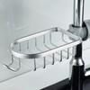 Adjustable Faucet Drainage BathroomSpace Aluminum Kitchen Sink Sponge Soap Drain Rack  Bathroom Shower Storage Sundries Holder