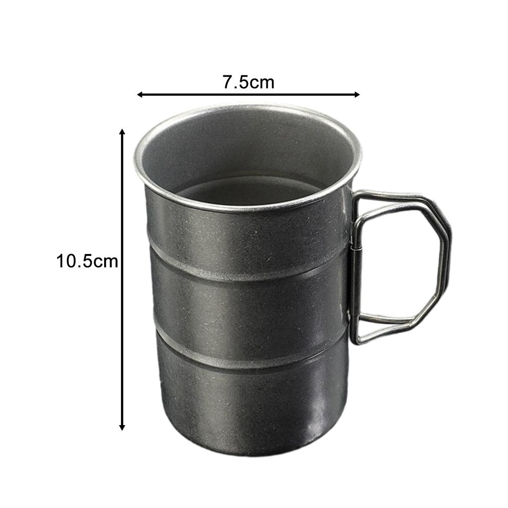 Stainless Steel Camping Mug Home Decor Photography Props Drinking Cup Coffee Mug for RV Party BBQ Backpacking Gear Outdoor