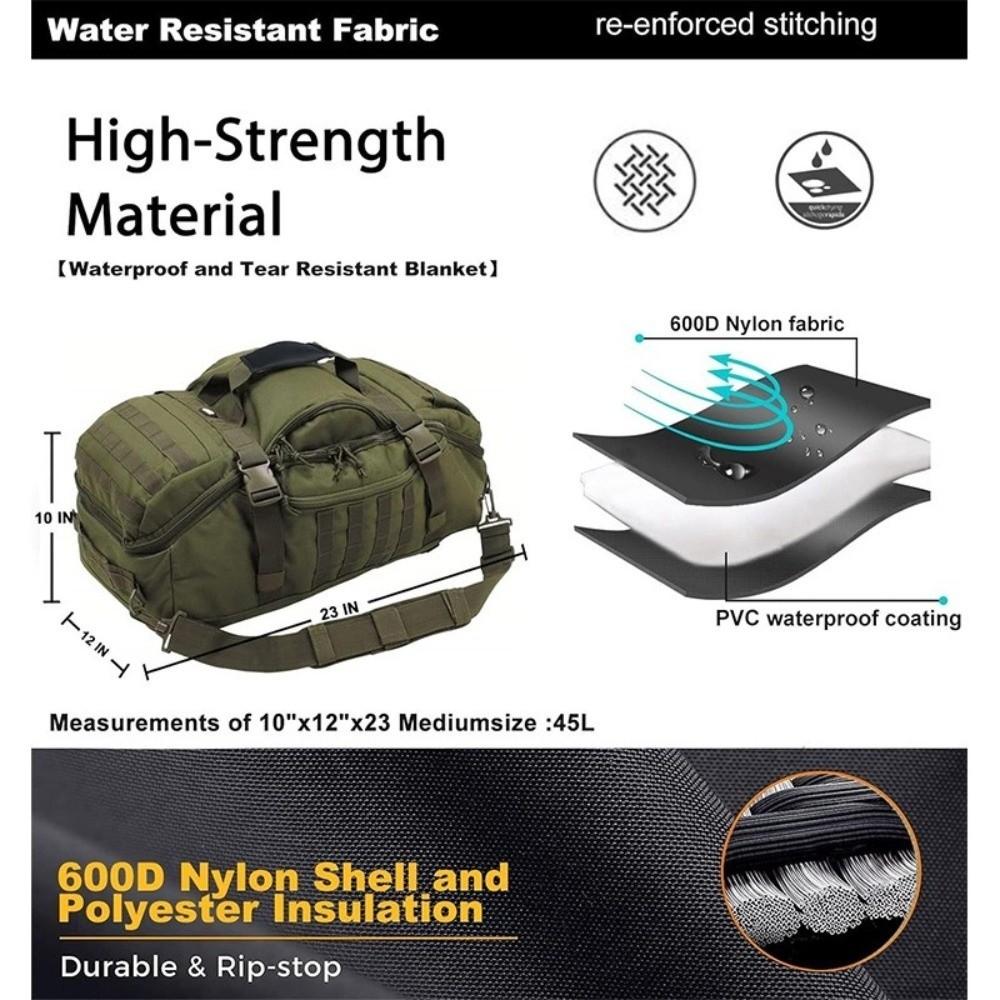 45L Duffle Bags Large Capacity Mountaineering Backpack Durable Gym Bag  Outdoor Travel