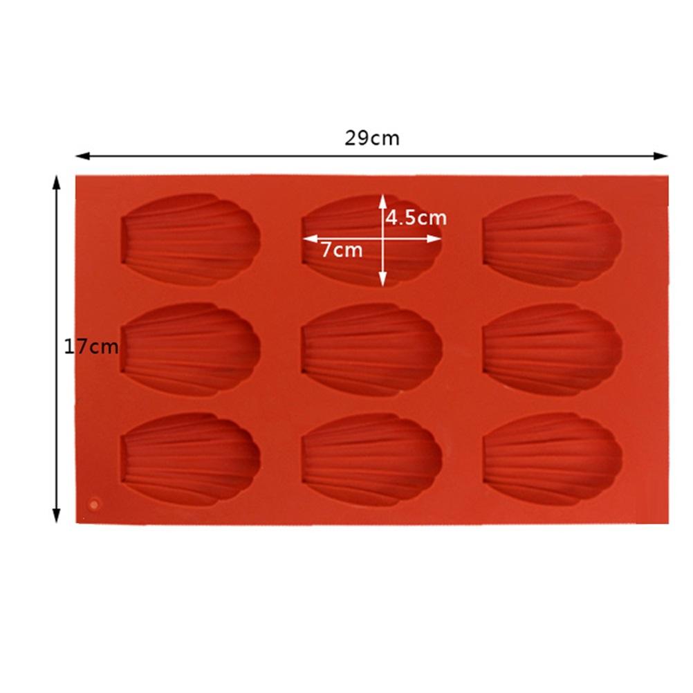 2PCS Non Stick Silicone Madeleine Molds 9 Cavity Baking Molds for Cake Chocolate