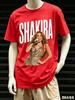 Camiseta Oversize Estampada Shakira Algodón Premium Amigable con la Piel Cuello Redondo Manga Corta Top Oversize Unisex Alta Calidad Clásico