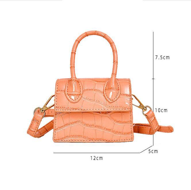 #17x12x7.5cm bolsos de noche de diseñador bolsos de mensajero de piel bandolera pequeña de PU de Color sólido Bolso cruzado con diseño de cocodrilo para mujer #17x12x7.5cm bolsos de noche de diseñador bolsos de mensajero de piel bandolera pequeña de PU de Color sólido Bolso cruzado con diseño de cocodrilo para mujer