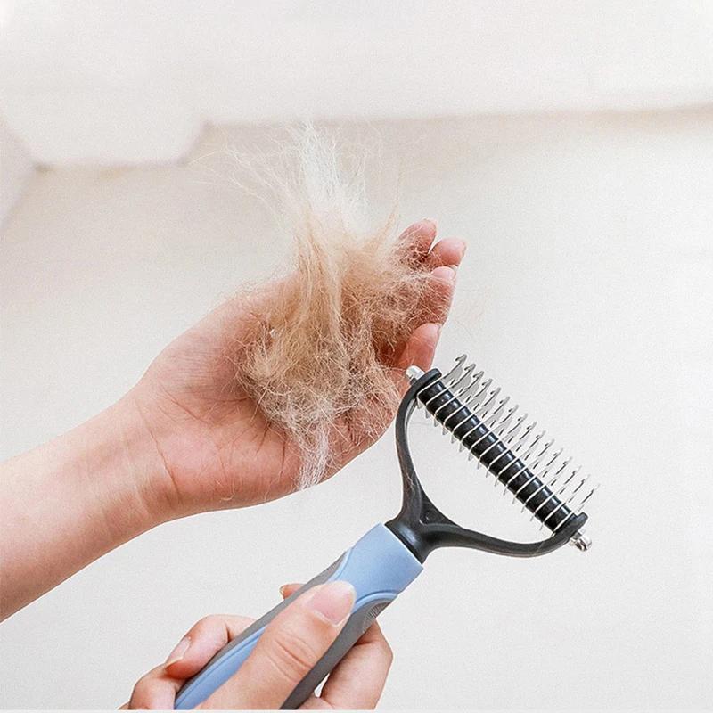 Dog Brush Double-Sided Hair Removal Comb And Hair Removal Tool Used To Remove Mats And Tangles The Best Pet Grooming Brush